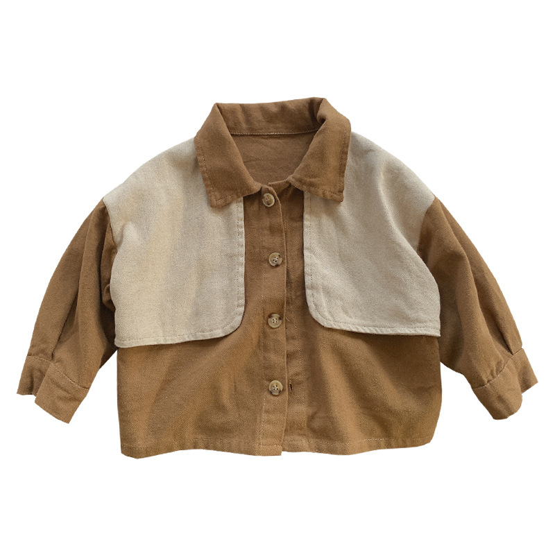 Camisa para niños de estilo coreano 2024 Primavera y otoño nuevos niños y niñas personalidad de moda camisa de estilo japonés para niños top de bebé para niños