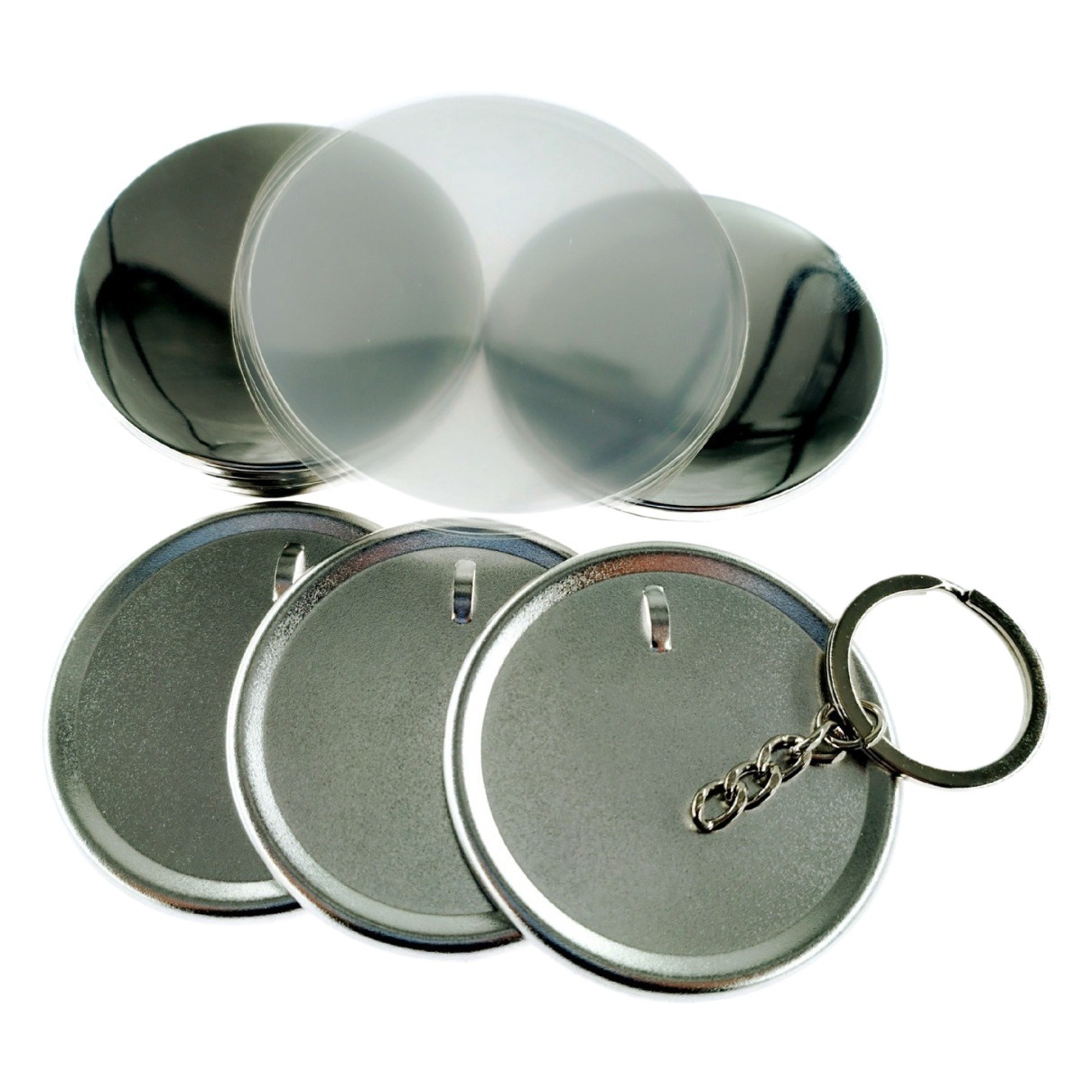58MM bar key chain tinplate badge Machine material metal frosted key chain diy consumables