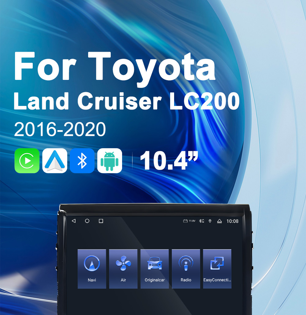 Suitable for Toyota Land Cruiser Land Cruiser Lc200 Android Large-Screen Car Navigation All-In-One Machine