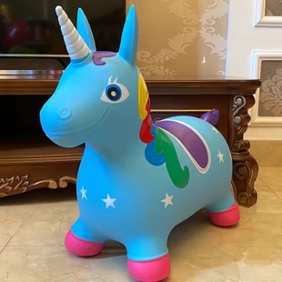 [863 repurchase] children's toys elastic thickened toys inflatable pony children's toys mute jumping horse