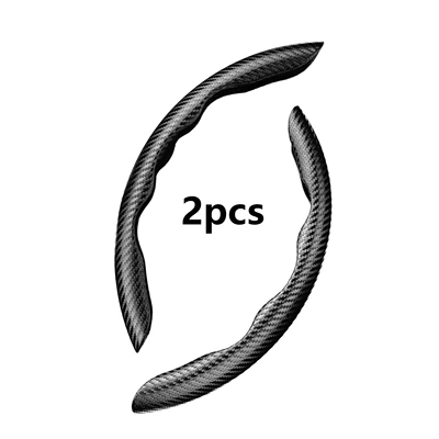 non-slip wear-resistant butterfly wing – Steering wheel cover - carbon-fiber-black-2-pack-38cm