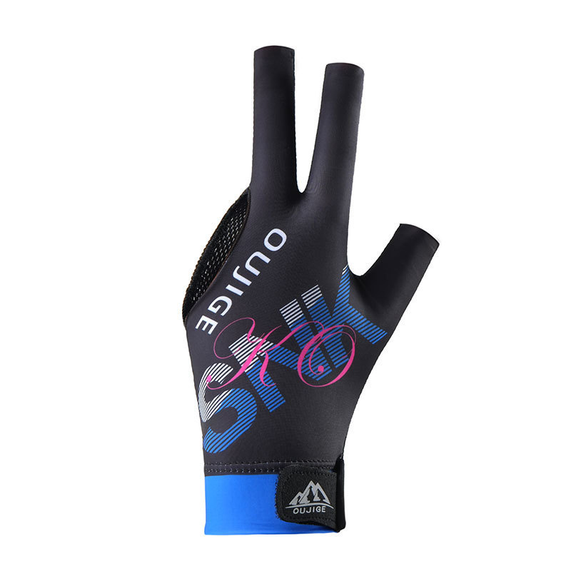Guantes de billar con tres dedos ligeros y transpirables para aumentar la mano izquierda un solo elástico snooker de billar guante antideslizante de silicona