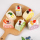 Factory wholesale simulation egg roll slow rebound powder cake refrigerator sticker simulation bread toy photography props ornaments