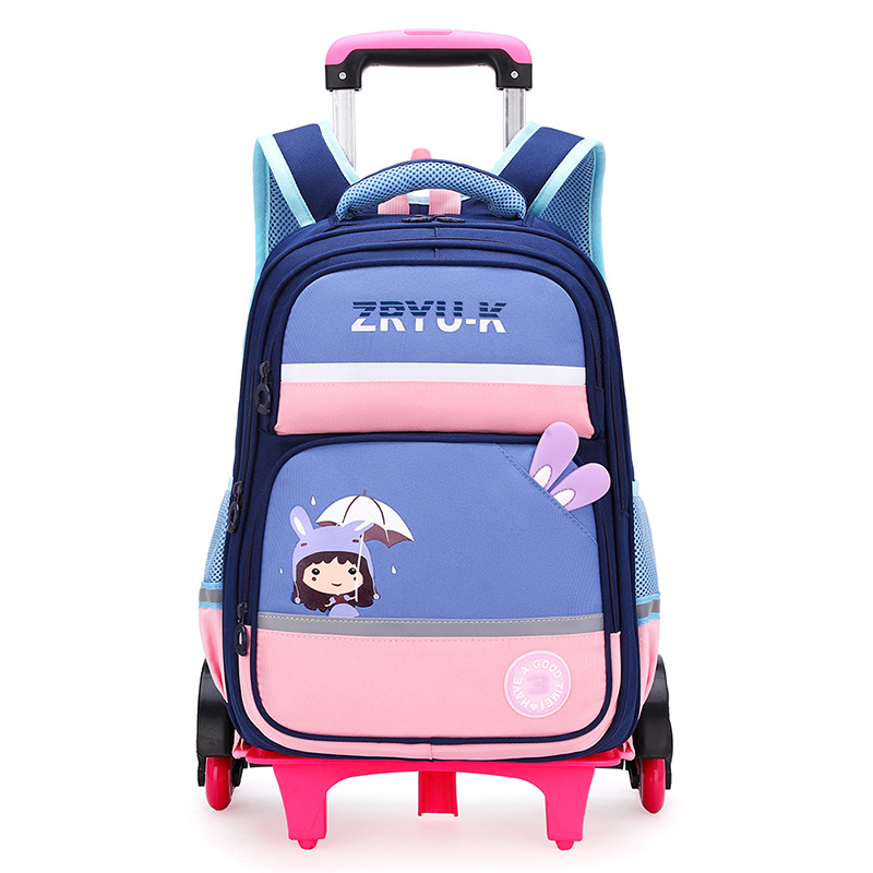 Entrega de pescado natural nueva mochila trolley estudiante de la escuela primaria grado 2-5 niños y niñas a prueba de agua