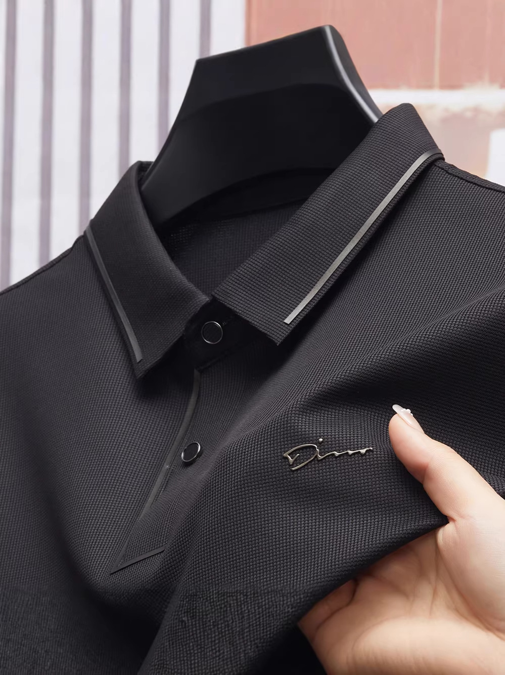 Men's Short-Sleeved T-Shirt Polo Shirt Summer Thin Anti-Wrinkle No-Iron Seamless T-Shirt Cross-Border Middle-Aged Dad's Top