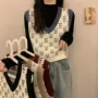 秋季无袖学生套头毛衣