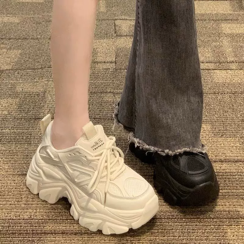 Женские туфли для папы на толстой подошве, износостойкие, нескользящие, с внутренним усилением. Новая универсальная повседневная спортивная обувь на толстой подошве 2025 года для женщин.