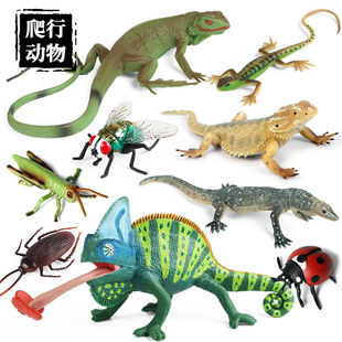 Children's cognitive simulation animal model Halloween trick ornaments lizard spider centipede chameleon python toy