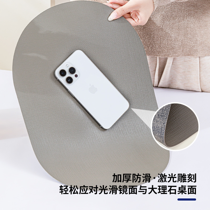 Nórdico de alta calidad almohadilla de comedor occidental de doble cara cuero de vaca impermeable a prueba de aceite almohadilla de mesa de restaurante de hotel antideslizante y resistente al desgaste