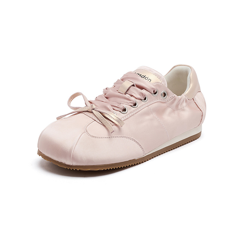 Augu Lion suela suave zapatos de ballet para mujeres primavera 2026 nuevos zapatos blancos casuales zapatos deportivos rosados