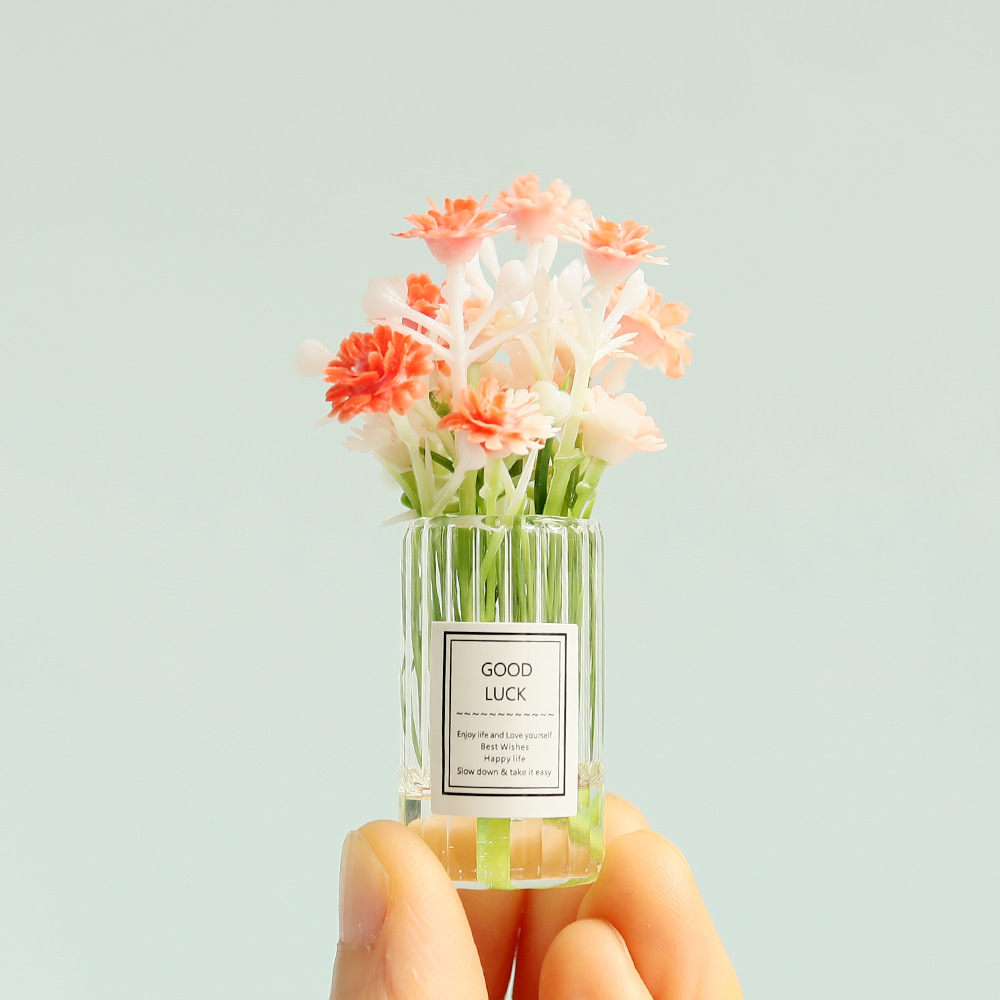 [Actualización] 6 puntos 8 OB11 bJD BLYTHE casa de muñecas mini miniatura modelo accesorios jarrón jazmín