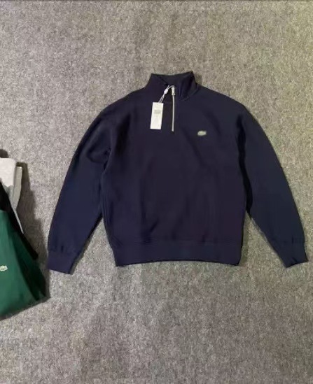 Lacoste Sweatshirt Quarter Zip Navy