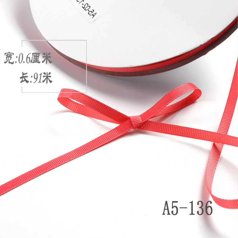 6mm de alta densidad costilla cinta DIY cinta colgante grano etiqueta marcador caja de regalo embalaje arco ropa hilo cinta