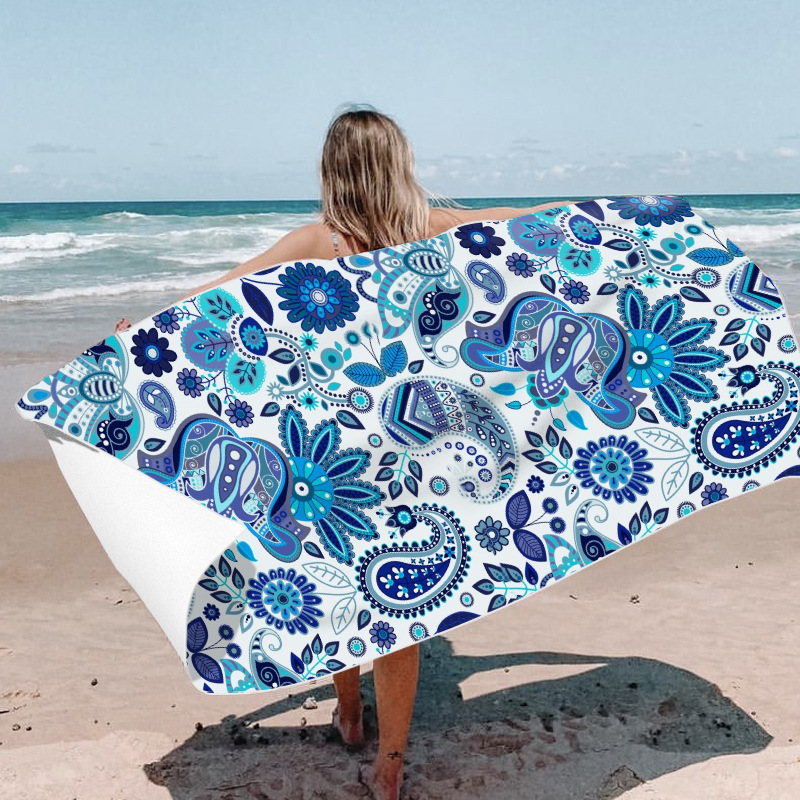 Amazon Paisley Ethnic Style Double-Sided Fleece Beach Towel Quick-Drying Bath Towel Portable Non-Stick Towel for Swimming Pool and Travel Amazon Paisley Ethnic Style Double-Sided Fleece Beach Towel Quick-Drying Bath Towel Portable Non-Stick Towel for Swimming Pool and Travel