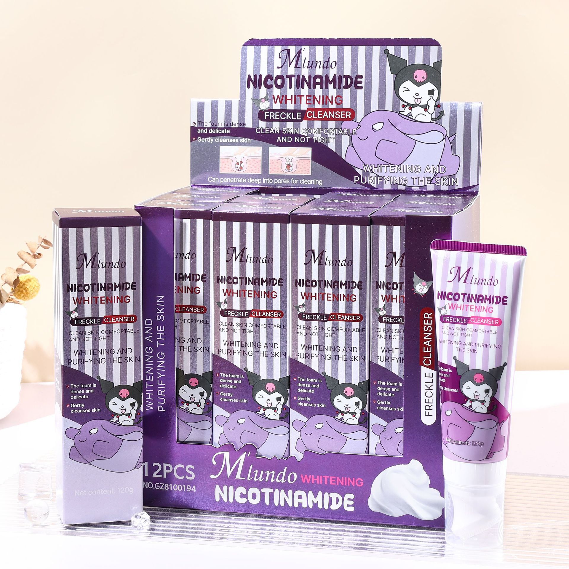 El nuevo limpiador facial Mlundo, limpiador en espuma de aminoácidos, limpiador, hidratante, denso, limpio y no apretado al por mayor