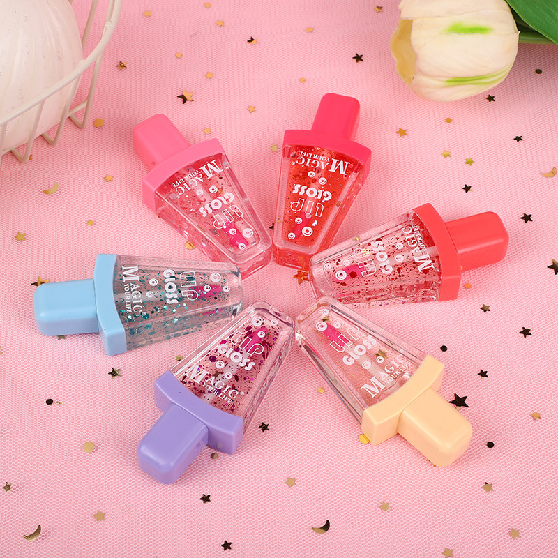 Plastic Material Ice Cream Lipstick Solid Color Plastic Lip Glaze
