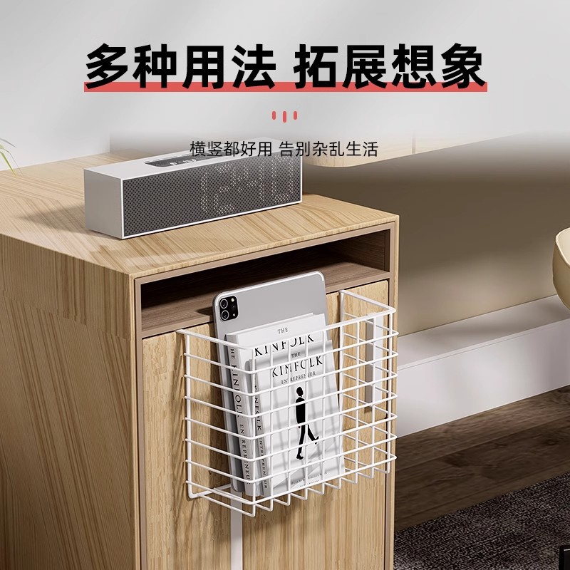 Estante debajo de la mesa de artefactos del dormitorio del estudiante estante de almacenamiento de escritorio del dormitorio armario divisor laminado cabecera de la cama snack cesta colgante