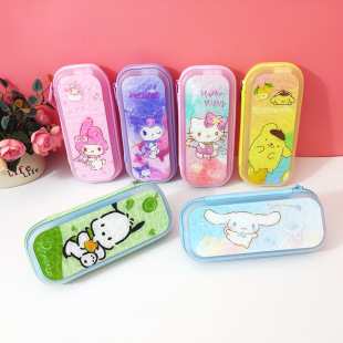 New Sanrio 3D Stereo Stationery Box Student Cute Large Capacity Children Cartoon Pencil Bag Multifunctional Pencil Case