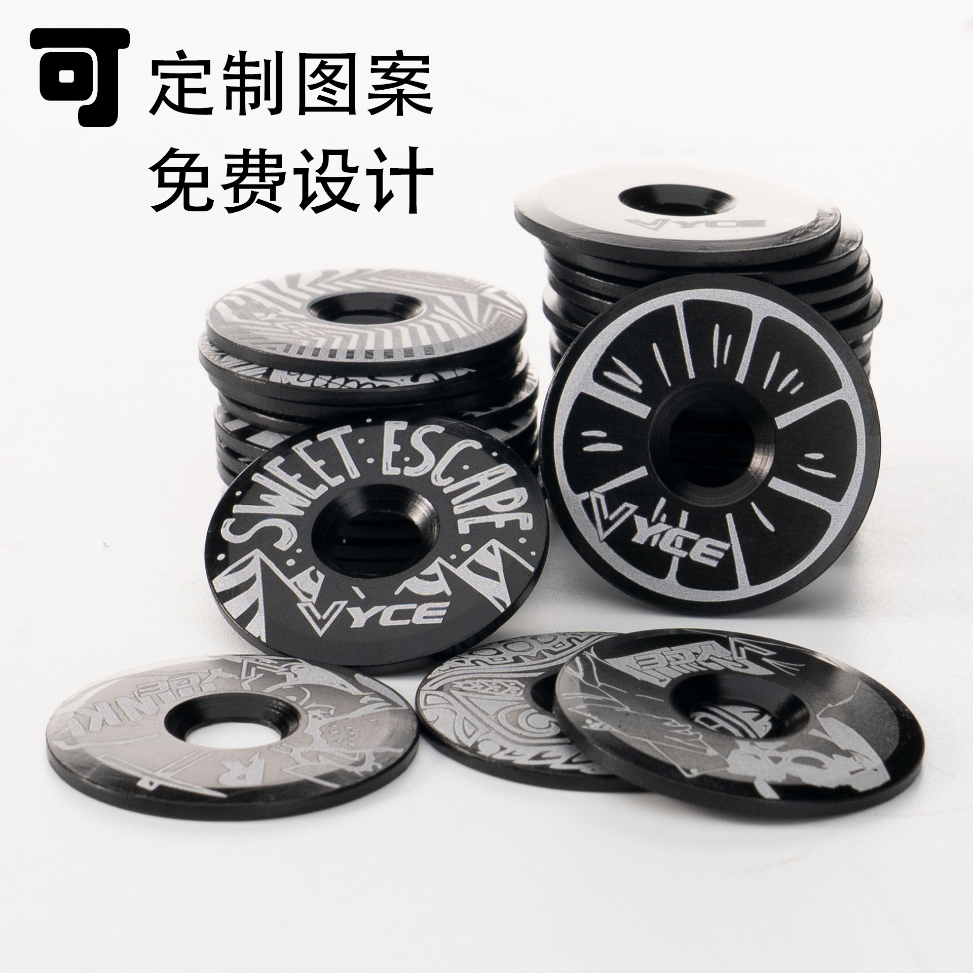 Vyce Bicycle Stem Cover Mountain Bike Road Bike Headset Cover Top Cover Front Fork Faucet Upper Cover Cycling