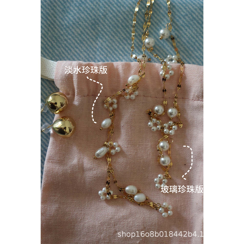 301 Small Garden Necklace, Titanium Steel, Color-Preserving, Upgraded Color, Better Quality, Handmade Sweater, Gentle Feel F1--6