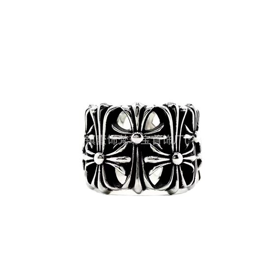 Croix's trendy new version of retro silver cross men's and women's rings hand-lettering gold-plated popular manufacturers wholesale