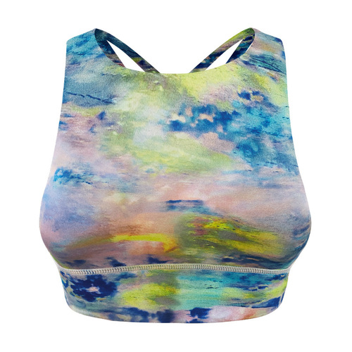 Yoga Bra Fashion Running Sports Bra Cross Back Top Shock Absorbing Fitness Bodysuit for Women
