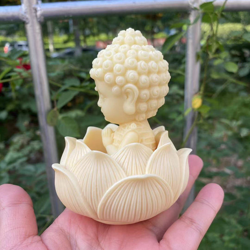 Ivory Fruit Baby Buddha Lotus Base Sakyamuni Buddha Hand Handle Buddha Statues Q Edition Car Home Decoration Ivory Fruit Baby Buddha Lotus Base Sakyamuni Buddha Hand Handle Buddha Statues Q Edition Car Home Decoration