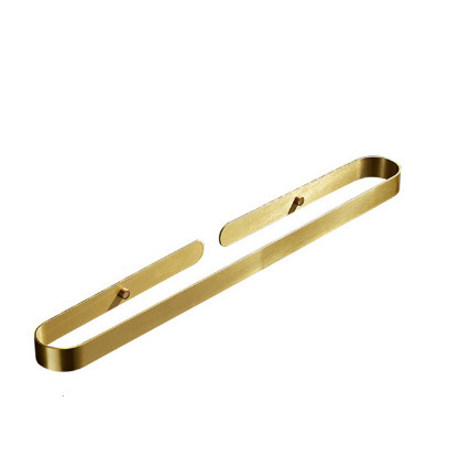 Bathroom Light Luxury Towel Rack No Punching Bath Towel Hanger Towel Ring Space Aluminum Bathroom Minimalist Brushed Gold Single Rod