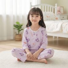 儿童长袖长裤睡衣批发棉绸睡男女宝宝空调家居服套装衣夏季绵绸