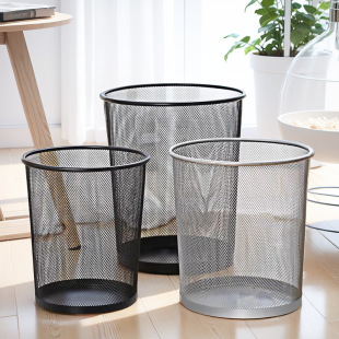 Creative Home Office Trash Can Kitchen Living Room Bathroom Trash Bucket Small Large Barbed Wire Mesh Coverless Classification