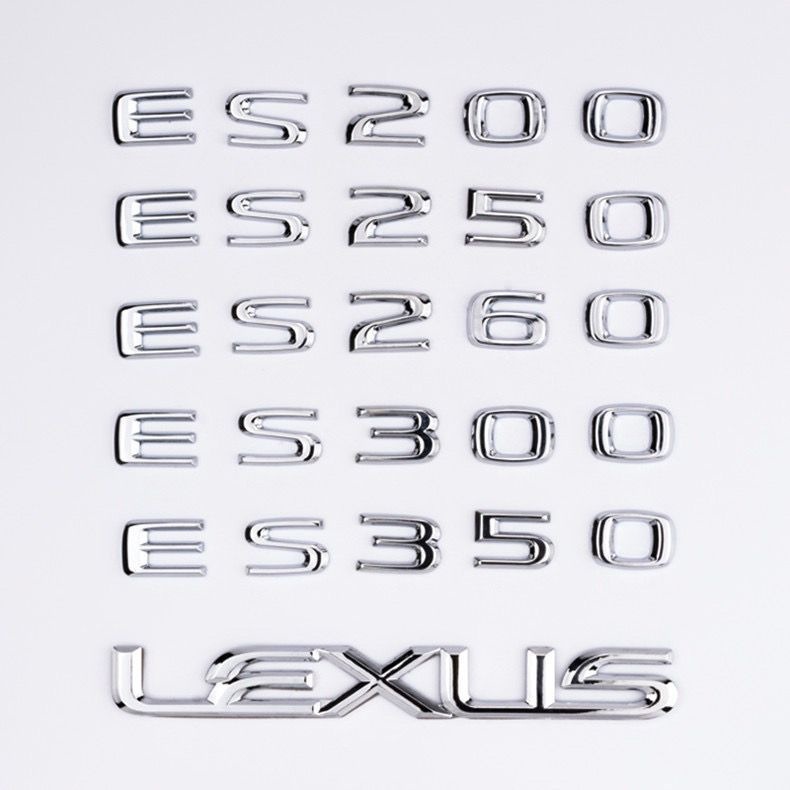 Suitable for Lexus ES260/ES200 car emblem, 300h modified ES260 tail emblem decorative metal letter sticker