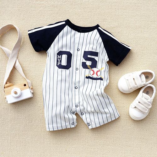 Cross-border  summer clothing boxer baby short-sleeved jumpsuit summer sports series jumpsuit jumpsuit 3-18M