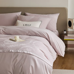 秋冬A类100支全棉磨毛四件套轻奢高级感提花被套母婴级床单床笠款