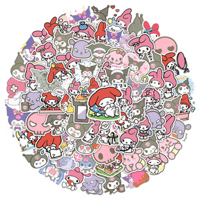 50 pieces hellokittyKT cat graffiti stickers scooter guitar water Cup trolley case PVC waterproof stickers