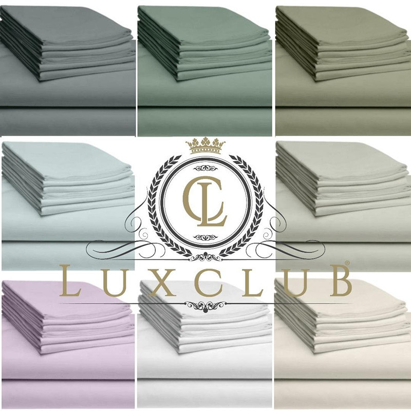 亚马逊竹纤维床单6件套欧美酒店床上用品可机洗床笠4枕套外贸定制