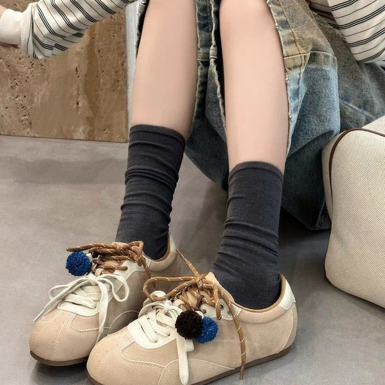 小众复古德训鞋女2025新款秋季百搭圆头松果运动阿甘鞋休闲板鞋潮|undefined