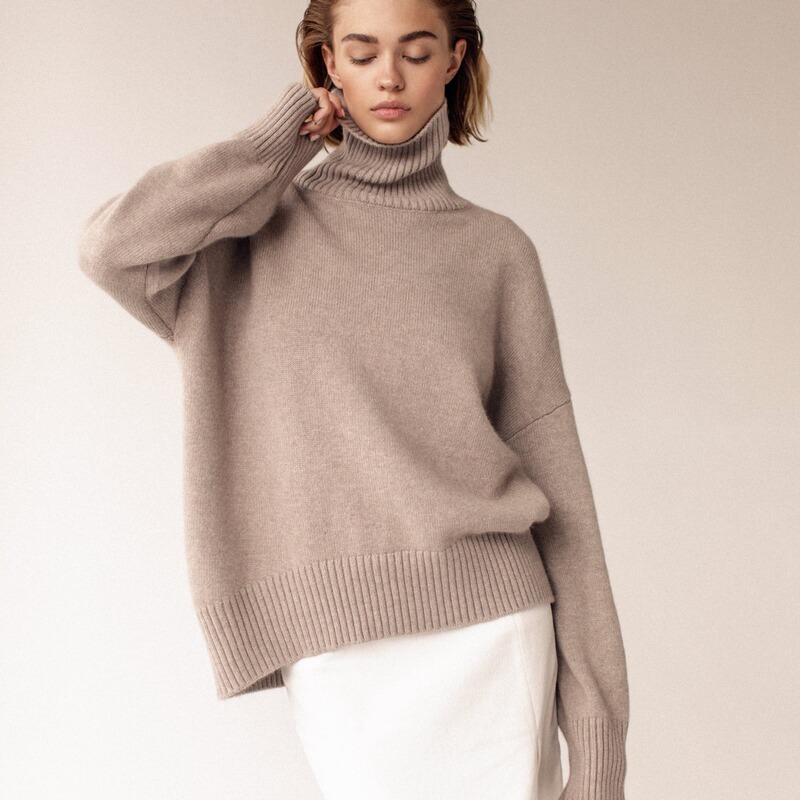 003 Amazon Russian Women's Thickeneded Knitwear Autumn and Winter Loose Turtleneck Knitwear European and American Autumn and Winter Women's Clothing 003 Amazon Russian Women's Thickeneded Knitwear Autumn and Winter Loose Turtleneck Knitwear European and American Autumn and Winter Women's Clothing