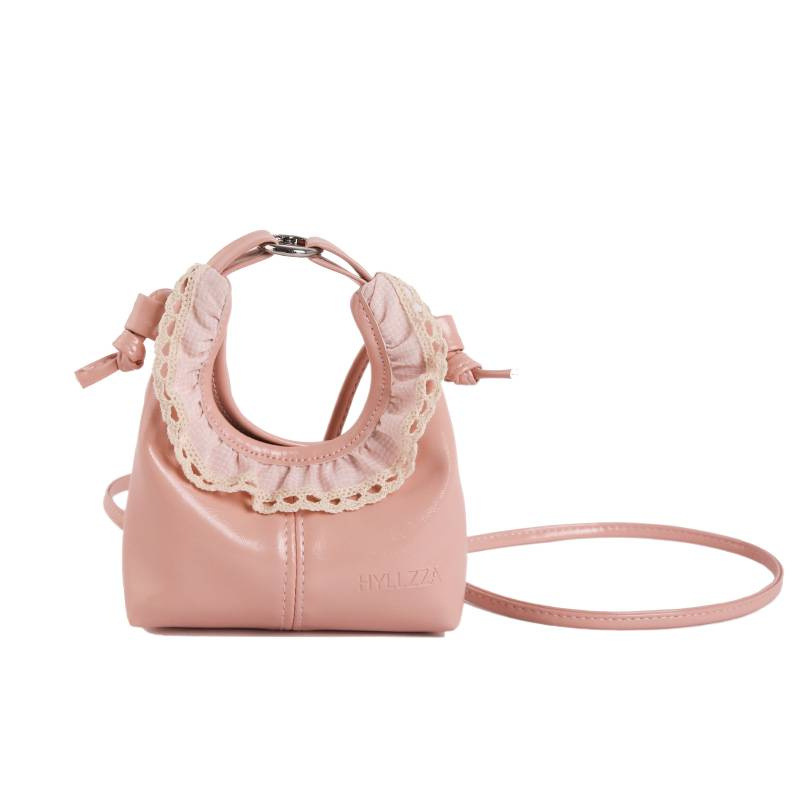 Pequena mala a tiracolo em renda para mulher, mini mala de moda_voghion.com