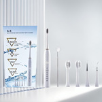 新款多功能洁牙器套装6档智能菱形电动牙刷含口腔镜软毛电动牙刷