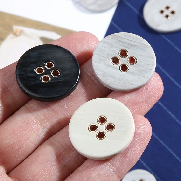 Круглая черная пуговица женская одежда пиджак пальто пуговицы аксессуары дикий свитер четыре глаза кнопка E18