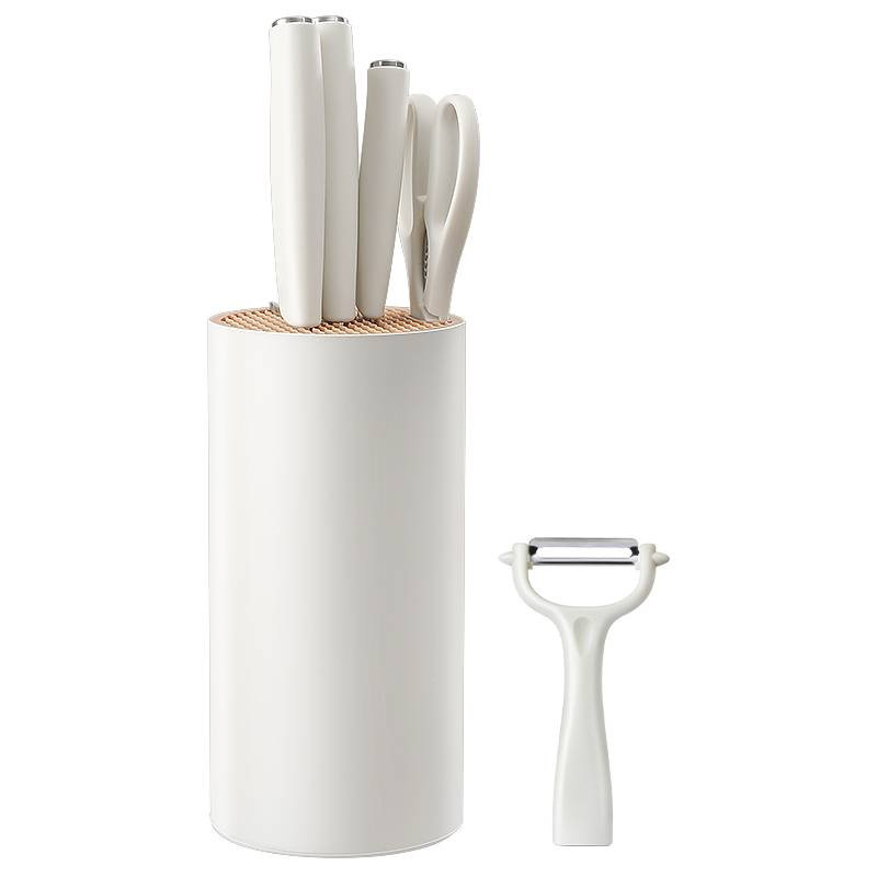 Cuchillo de elefante blanco Juego de 6 piezas de cocina casera Cuchillo de cocina de acero inoxidable Cuchillo de fruta Cuchillo de chef Tijeras