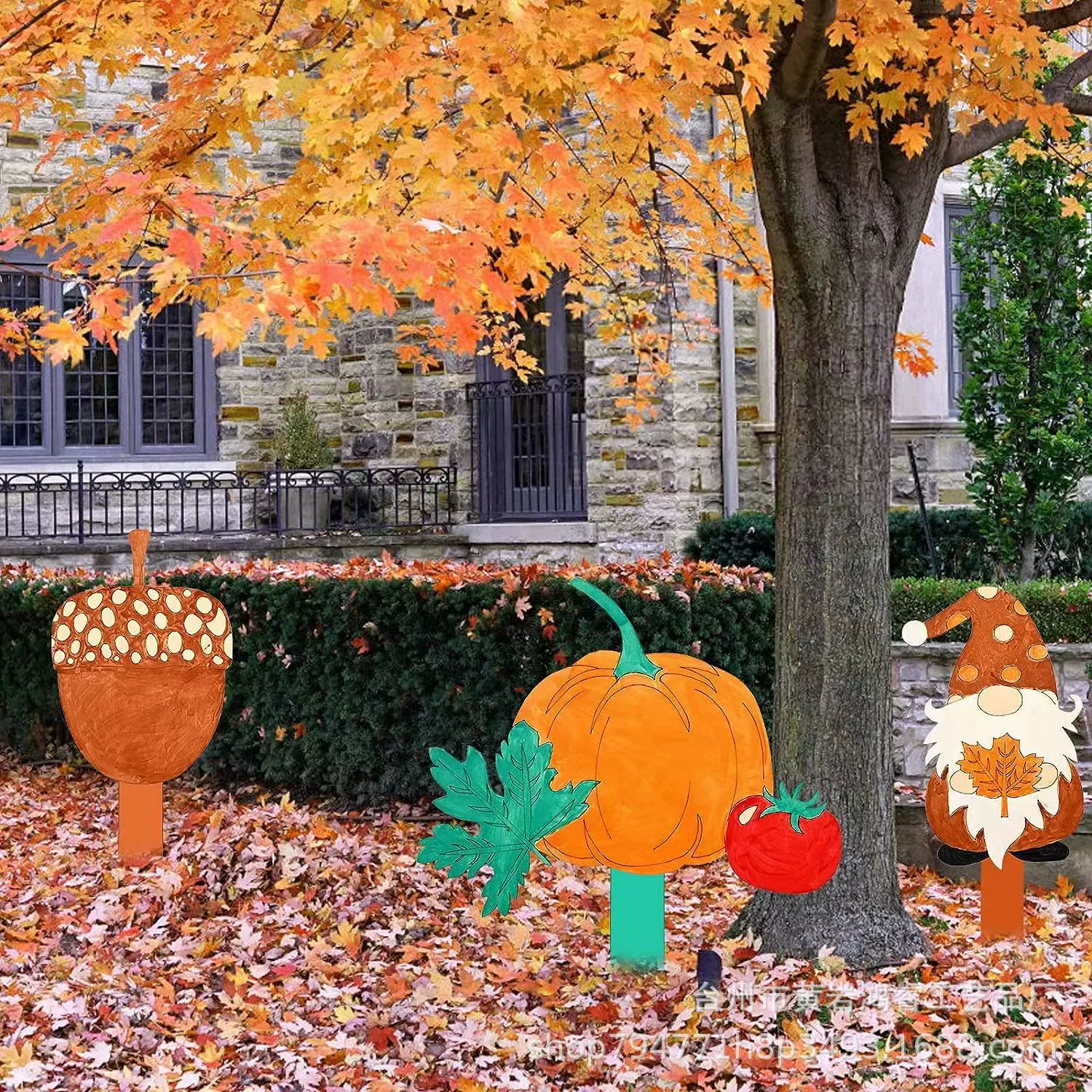 Трансграничные деревянные ремесла детские товары для творчества украшение двора осеннее украшение Хэллоуин День благодарения вечеринка