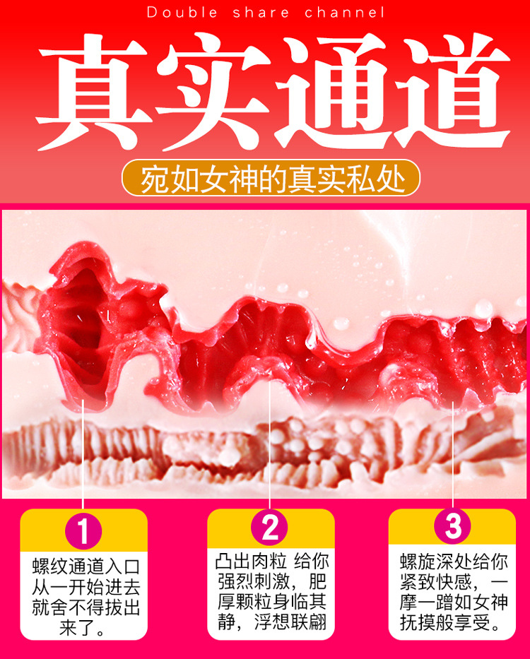 Jiuai Half-Body TPE Male Masturbator with Simulated Vaginal and Buttocks Entry, Manual Control — detail image 6