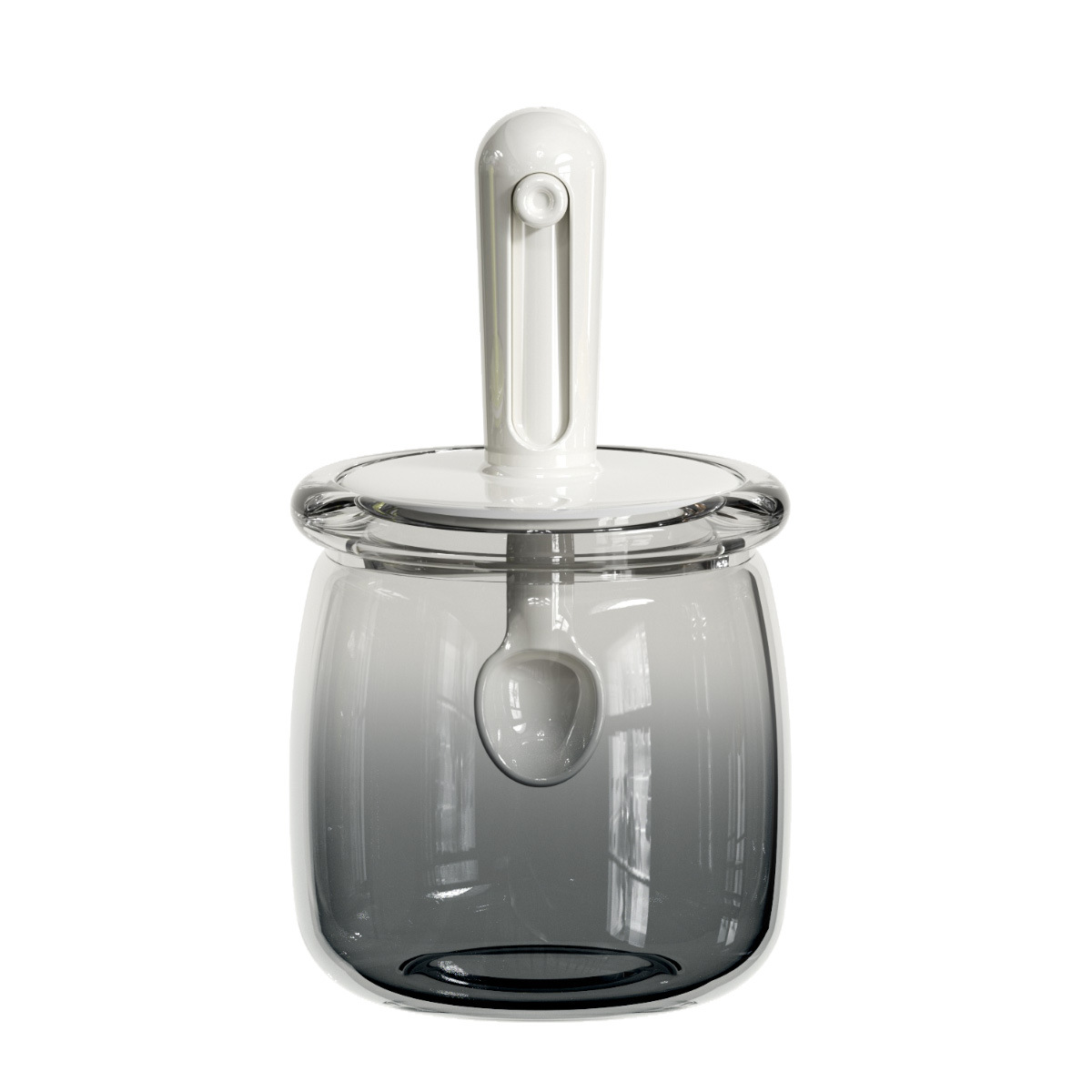 Caja de condimento retráctil Tanque de condimento de cocina de vidrio Tapa de cuchara Tanque de condimento MSG integrado Tanque de sal doméstico Juego de botella de condimento