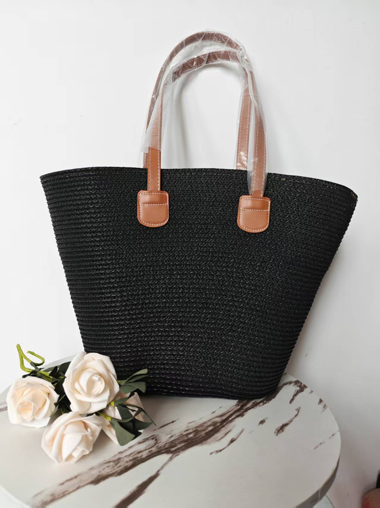 Plain fine texture black