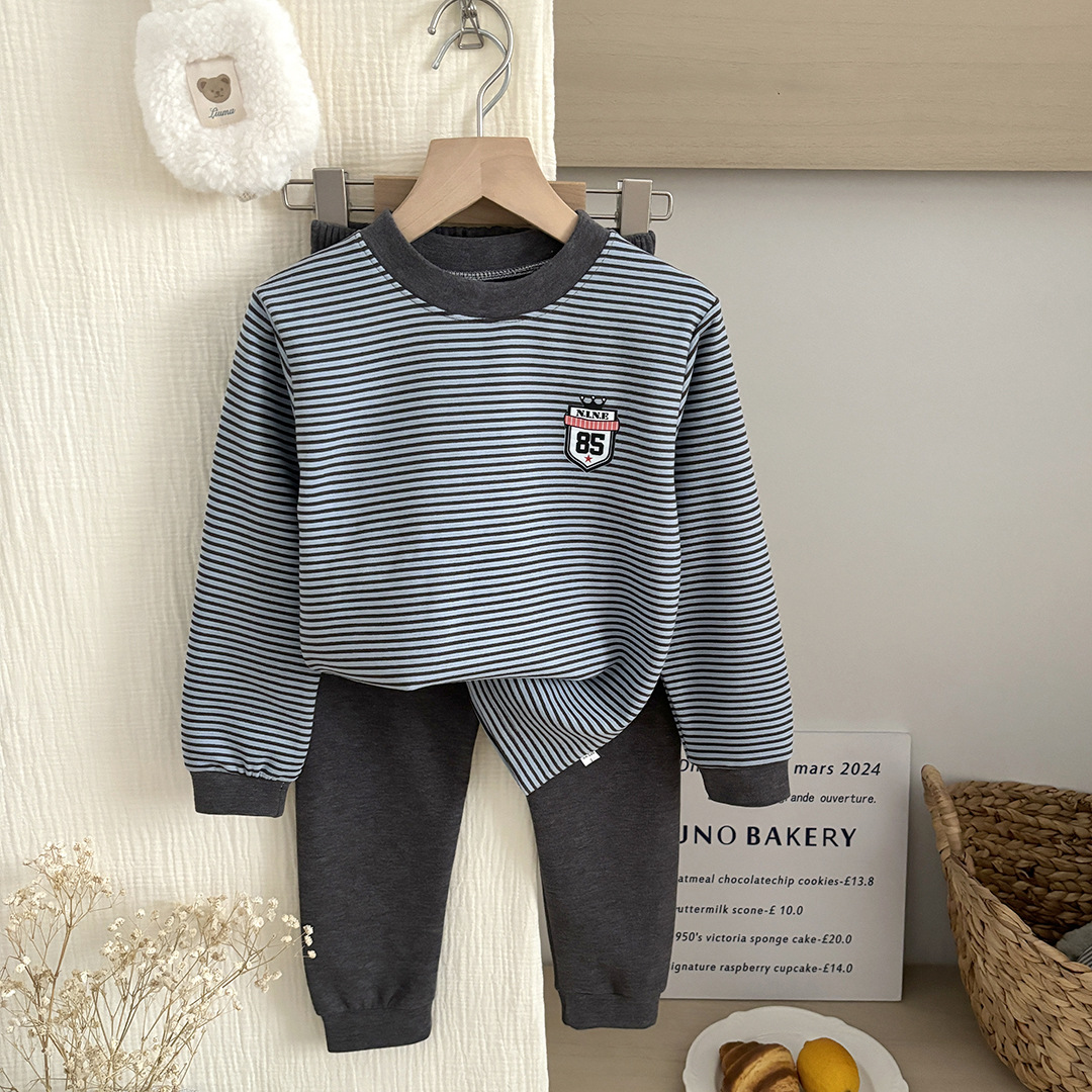 HY Silk Wool Calent Set - Blue Stripes