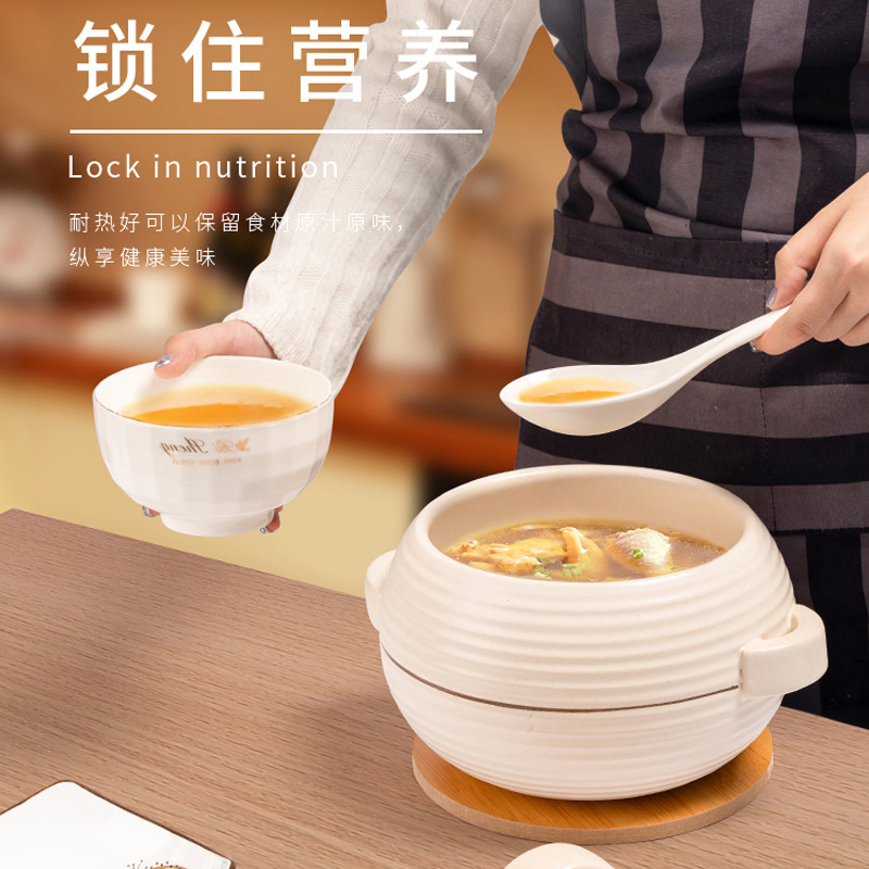日式月圆煲明火干烧不裂砂锅炖煮锅煲汤家用慢炖烹饪炖锅煲燃气煲