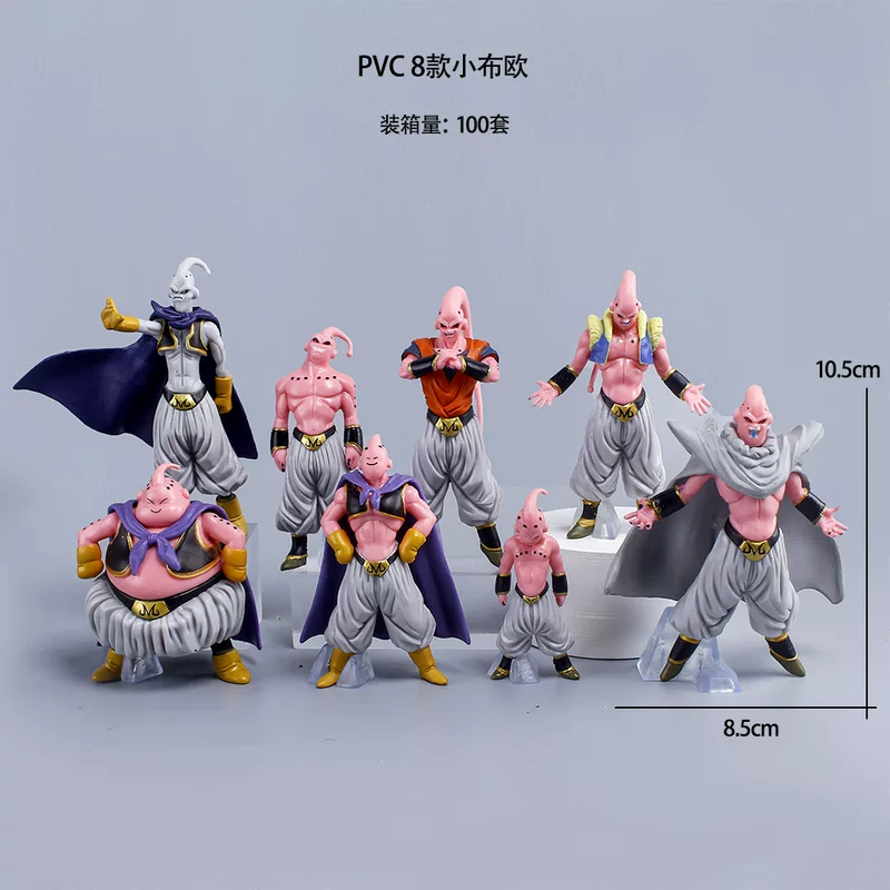 Набор фигурок PVC Dragon Ball — 8 вариаций Маленького Бу, около 10,5 см, коллекционная декорация
