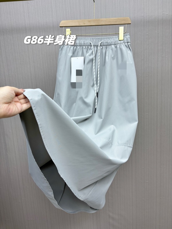 Lu's 2025 新しい女性のハイウエスト山本ワークウェアスカートハーフ丈洋ナシ型ミッドレングス弾性ウエストカジュアル A ラインスカート|undefined