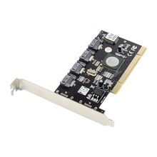 PCI Sil3124 SATA300 四通道 RAID 阵列卡 内置SATA-2硬盘转换卡